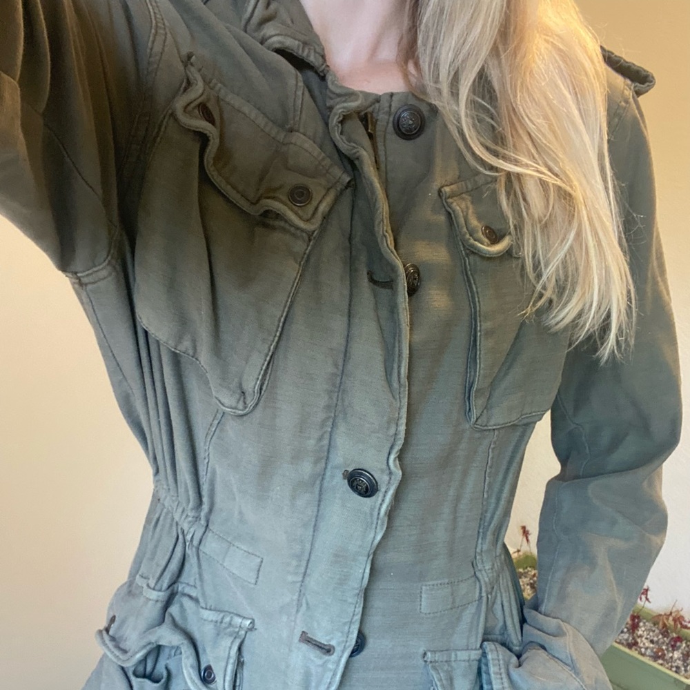 Free People Military Green Jacket